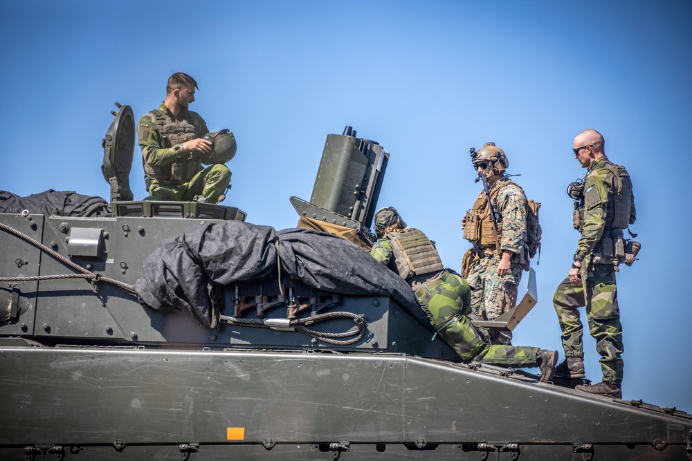 2nd ANGLICO Marines, Swedish Army call for fire in Sweden during BALTOPS 24