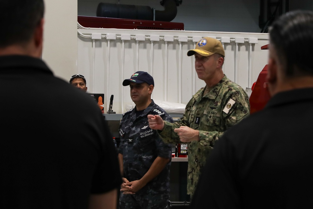 Vice Adm. Wikoff Visits Firefighting Students During Compass Rose III in Bahrain