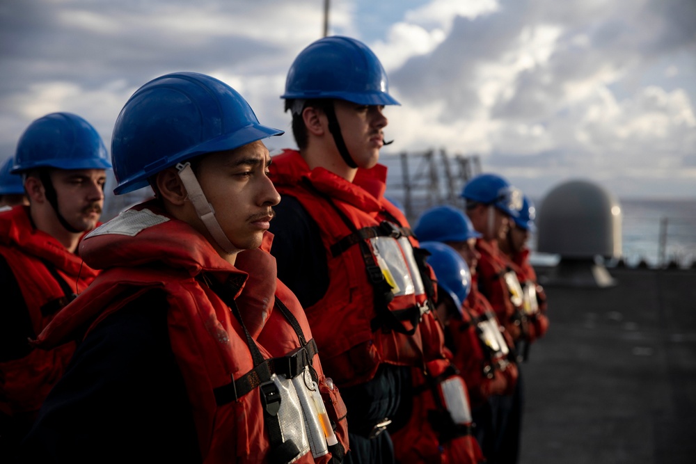 USS Ralph Johnson Conducts Replenishment-at-Sea with USS Theodore Roosevelt