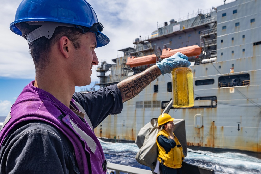 USS Higgins (DDG 76) Conducts a Replenishment-at-Sea with the USNS Charles Drew in Support of Valiant Shield 2024