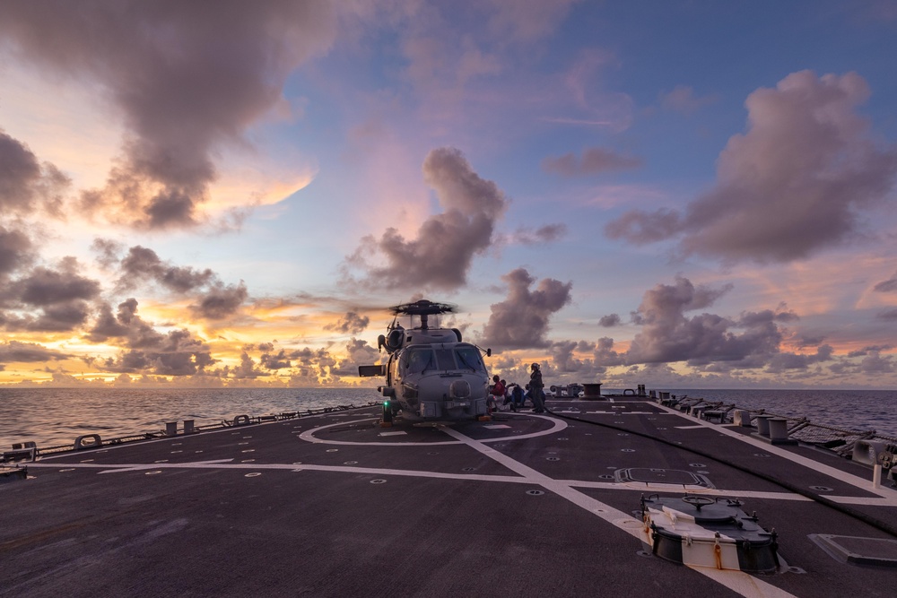 USS Higgins (DDG 76) Conducts Flight Operations with HSM 77 in Support of Valiant Shield 2024