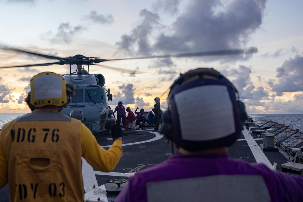 USS Higgins (DDG 76) Conducts Flight Operations with HSM 77 in Support of Valiant Shield 2024