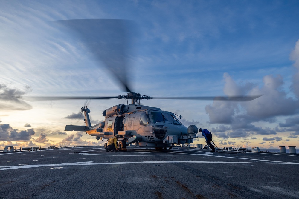 USS Higgins (DDG 76) Conducts Flight Operations with HSM 77 in Support of Valiant Shield 2024
