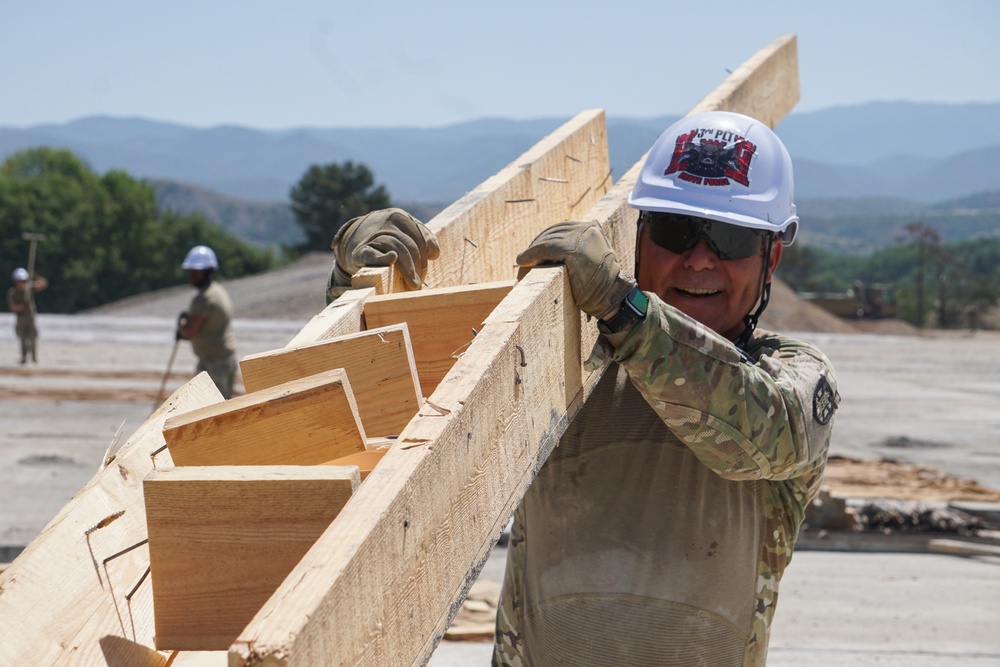 U.S. Army Chief Engineer inspects joint construction operations during Resolute Castle 2024.