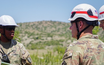 U.S. Army Chief Engineer inspects joint construction operations during Resolute Castle 2024.