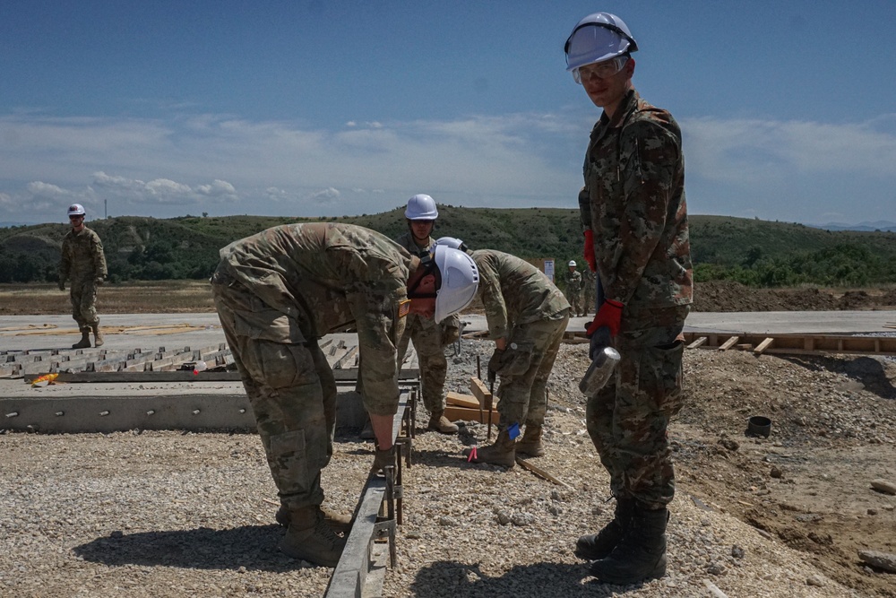 U.S. Army Chief Engineer inspects joint construction operations during Resolute Castle 2024.