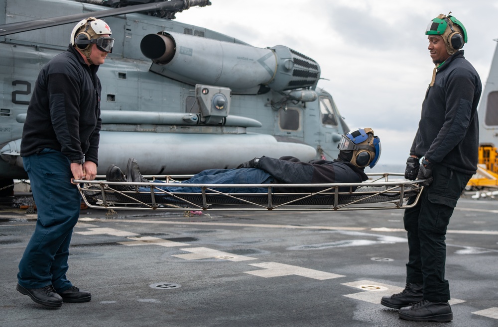 USS New York Flight Deck Firefighting Training