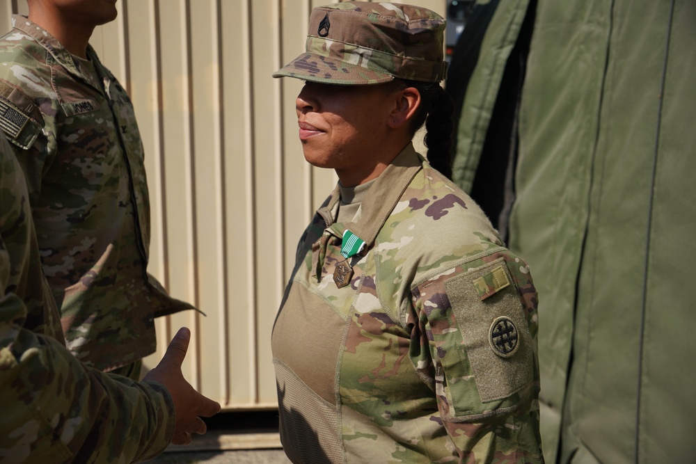 529th CSSB Soldiers Awarded ARCOM Medals by 1CDSB Commander