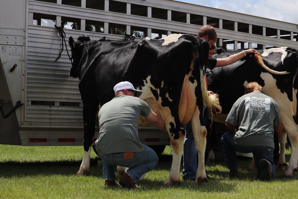 Fort McCoy Participates in Butterfest 2024 Milking Contest