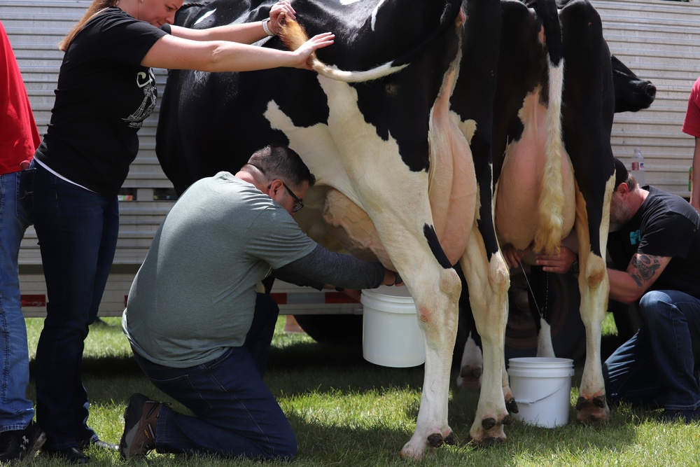 Fort McCoy Participates in Butterfest 2024 Milking Contest