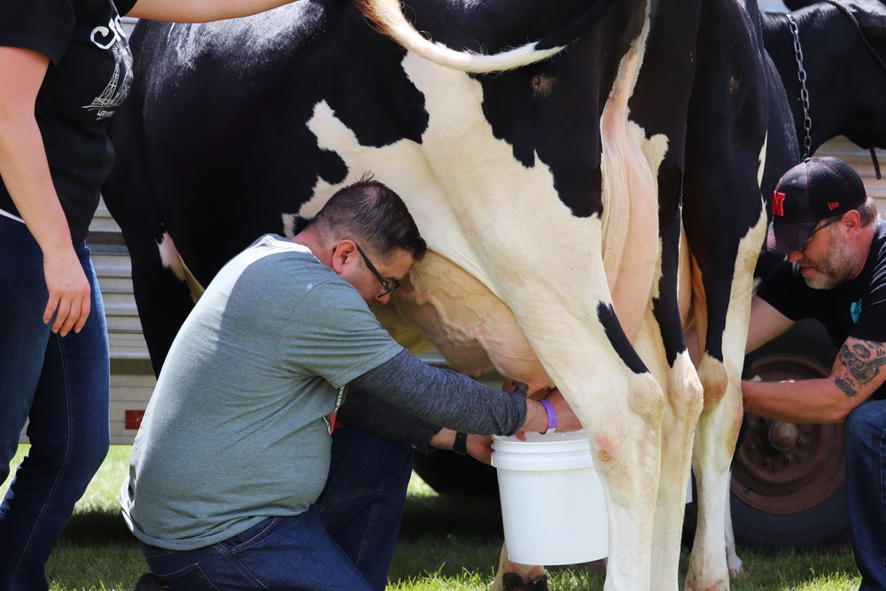 Fort McCoy Participates in Butterfest 2024 Milking Contest