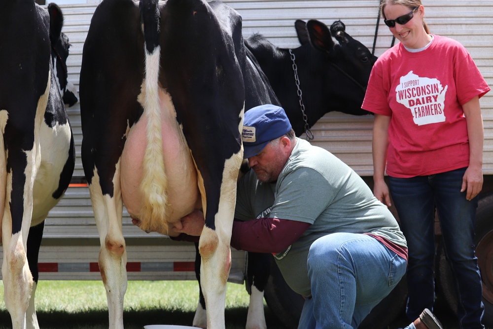 Fort McCoy Participates in Butterfest 2024 Milking Contest