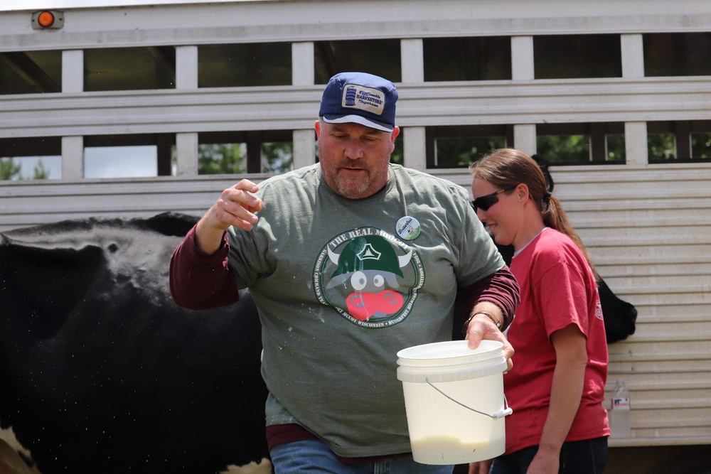 Fort McCoy Participates in Butterfest 2024 Milking Contest