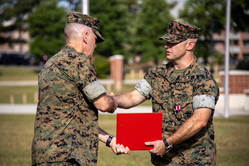 Marine Wing Headquarters Squadron 2 change of command ceremony