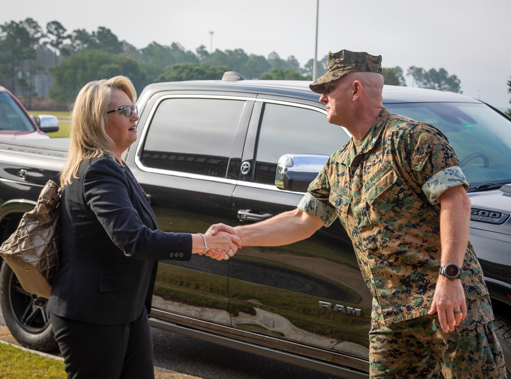 SES Deline “Dee” Reardon visits Marine Corps Logistics Base Albany