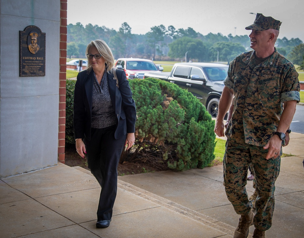 SES Deline “Dee” Reardon visits Marine Corps Logistics Base Albany