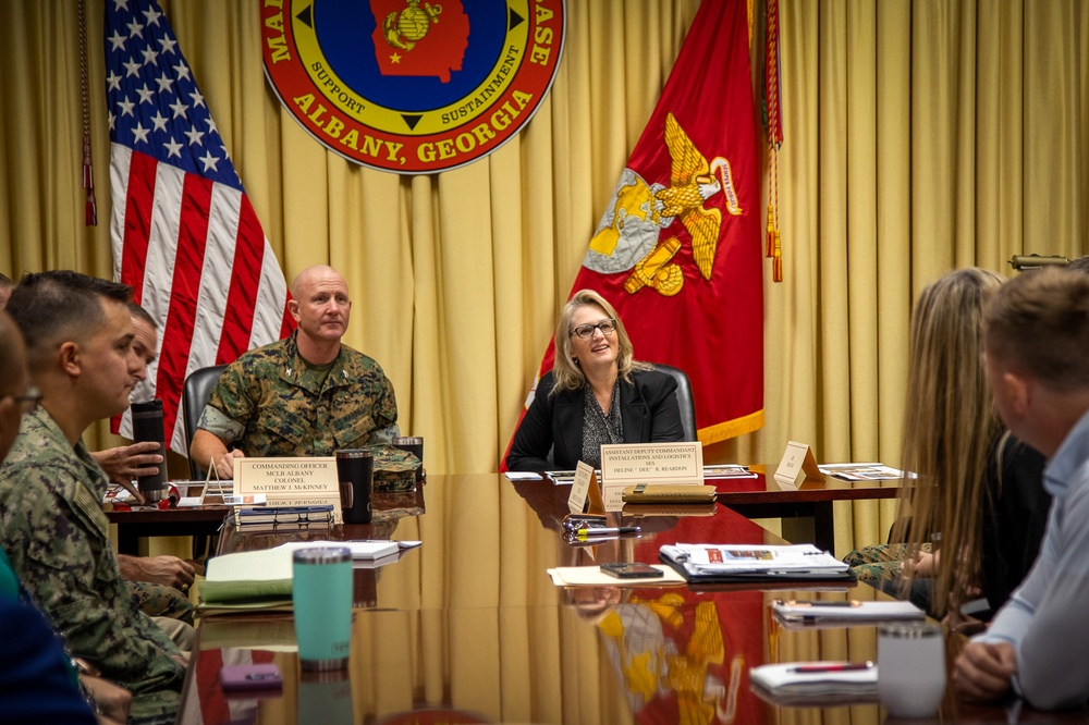 SES Deline “Dee” Reardon visits Marine Corps Logistics Base Albany