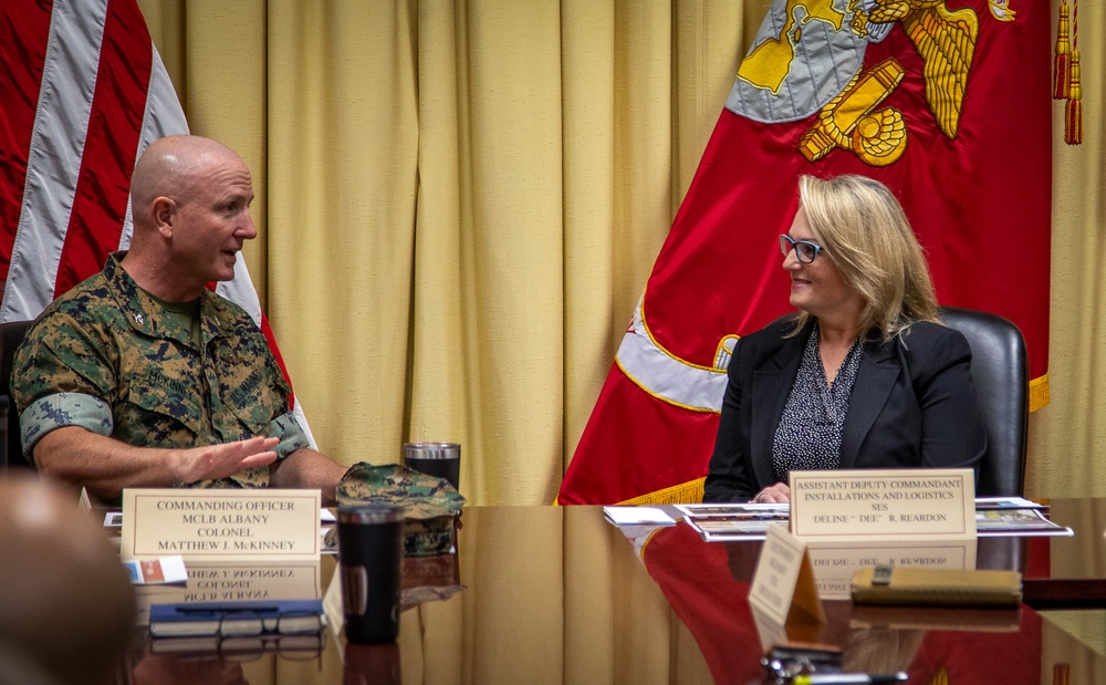 SES Deline “Dee” Reardon visits Marine Corps Logistics Base Albany