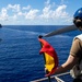 USS Ronald Reagan (CVN 76) conducts a fueling-at-sea and replenishment-at-sea with USNS Rappahannock (T-AO 204) and  USNS Charles Drew (T-AKE-10)