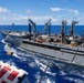 USS Ronald Reagan (CVN 76) conducts a fueling-at-sea and replenishment-at-sea with USNS Rappahannock (T-AO 204) and  USNS Charles Drew (T-AKE-10)