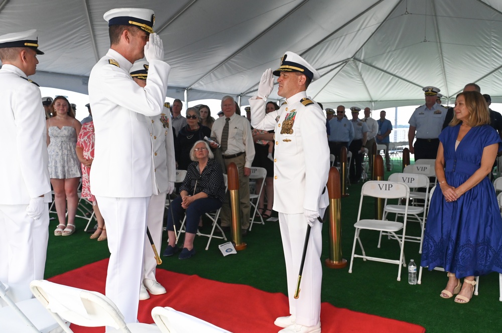 US Coast Guard Cutter Calhoun holds change-of-command ceremony