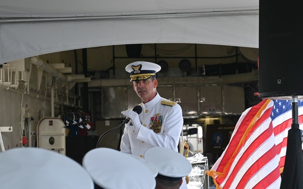 US Coast Guard Cutter Calhoun holds change-of-command ceremony