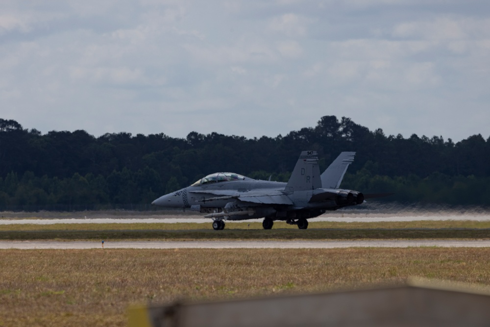 U.S. Marines with VMFA-312 conduct flight operations in support of Distributed Aviation Operations Exercise 24