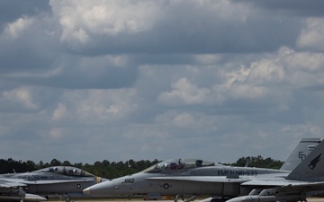 U.S. Marines with VMFA-312 conduct flight operations in support of Distributed Aviation Operations Exercise 24