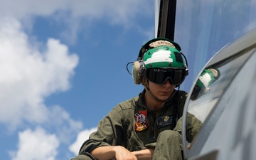 U.S. Marines with VMFA-312 conduct flight operations in support of Distributed Aviation Operations Exercise 24