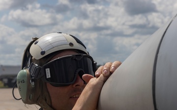 U.S. Marines with VMFA-312 conduct flight operations in support of Distributed Aviation Operations Exercise 24