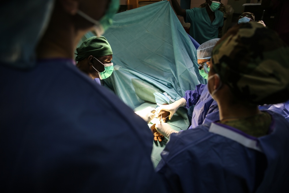 US surgeons work alongside the Chadian Armed Forces during medical readiness exercise