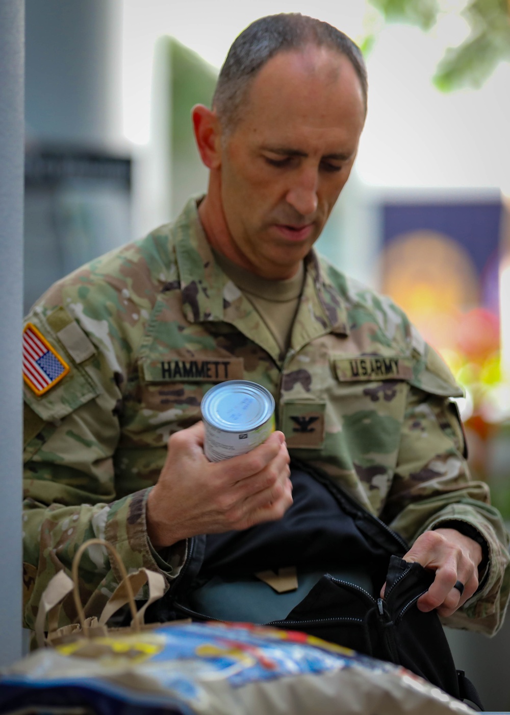 The National Guard Bureau's Jr. Enlisted Club Organize's a Food Drive