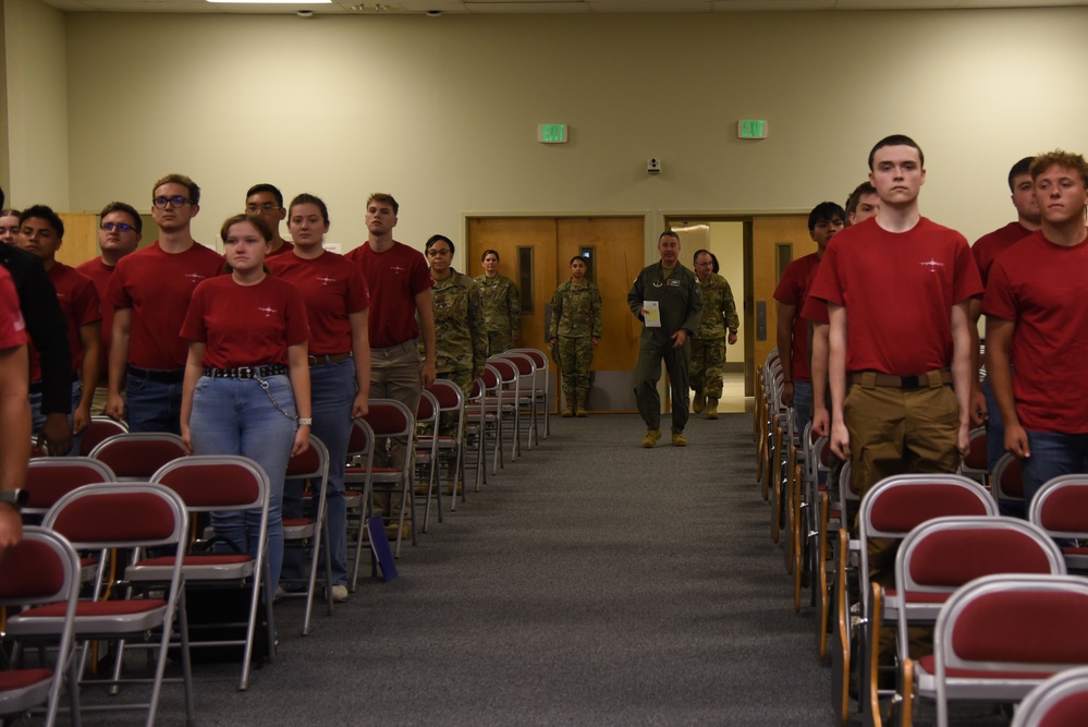 117th Student Flight Meets with Wing Leadership