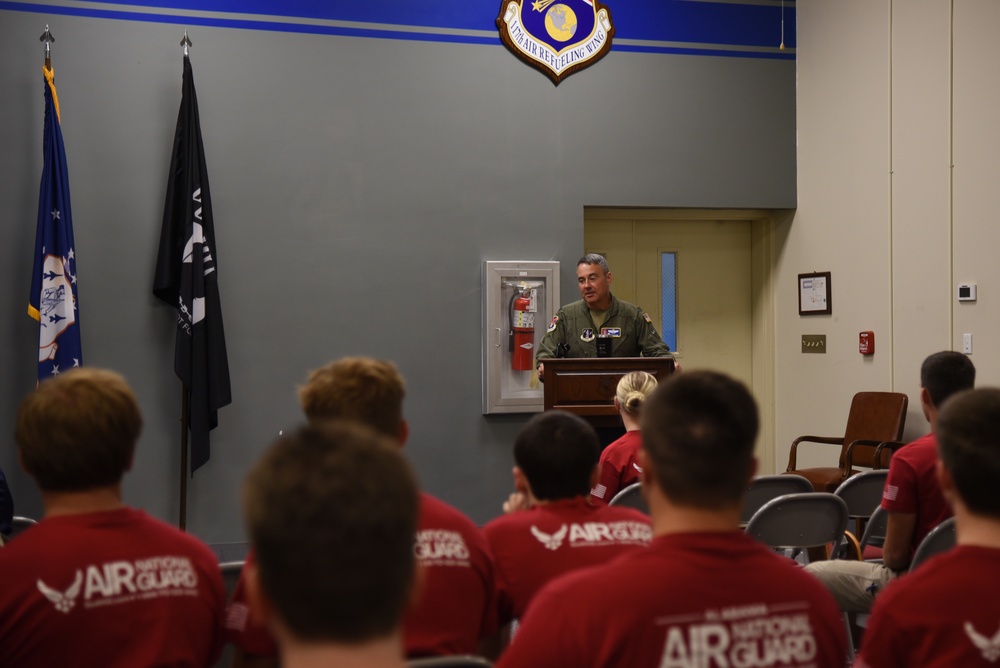 117th Student Flight Meets with Wing Leadership