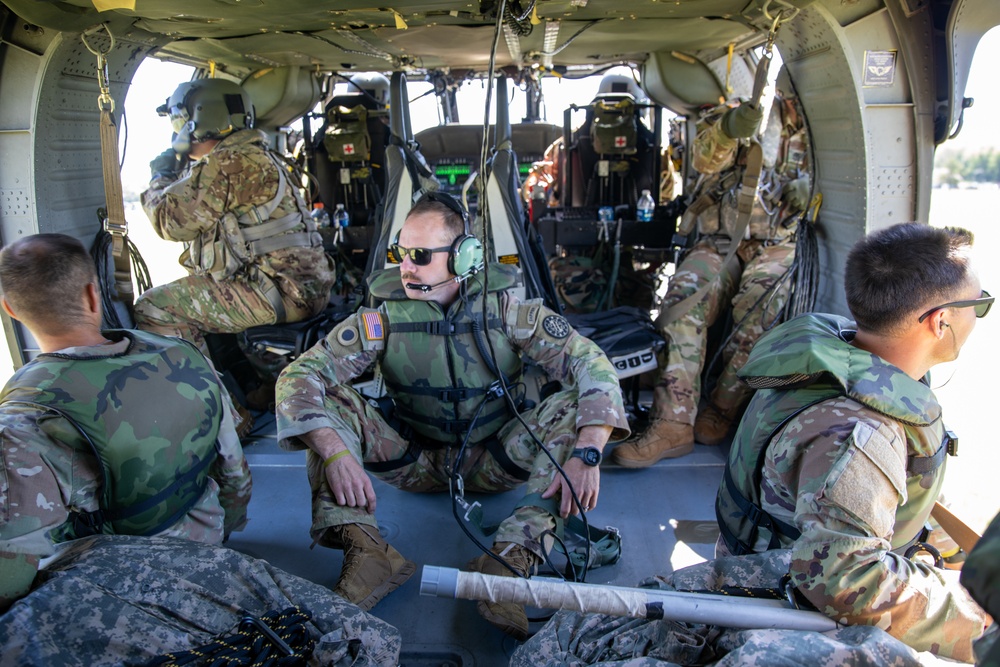 147th Aviation Regiment and 1433rd Combat Engineer Company-Infantry Helocast Training at Camp Grayling