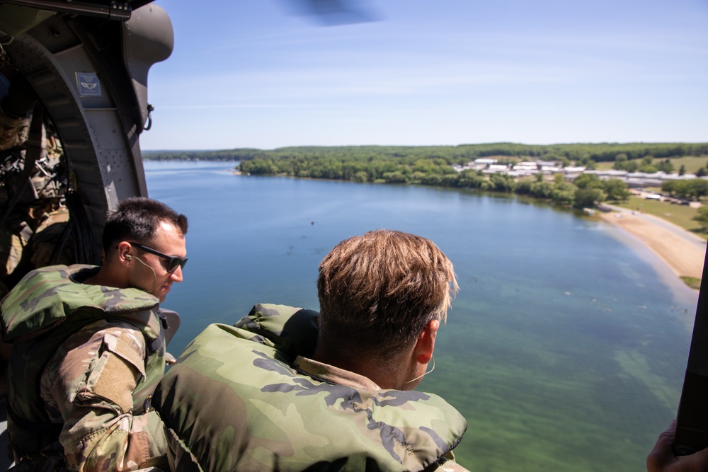 147th Aviation Regiment and 1433rd Combat Engineer Company-Infantry Helocast Training at Camp Grayling