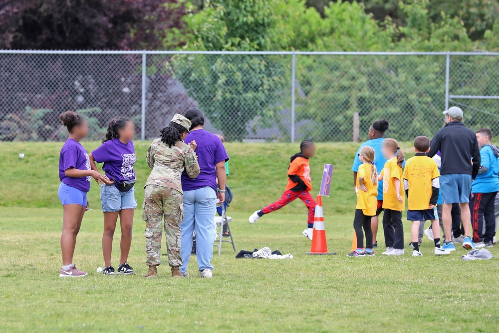 593d ESC Soldiers attend Thompson Elementary Field Day