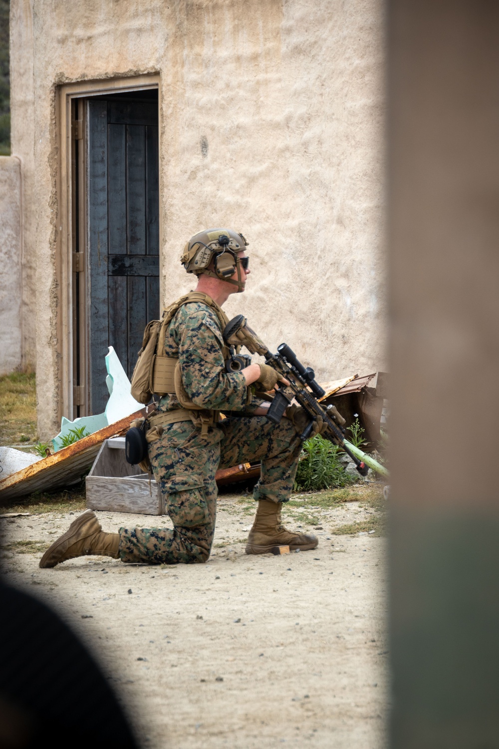 U.S. Marines, Emirati soldiers patrol infantry immersion trainer