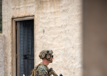 U.S. Marines, Emirati soldiers patrol infantry immersion trainer