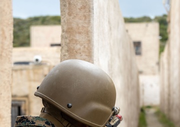 U.S. Marines, Emirati soldiers patrol infantry immersion trainer
