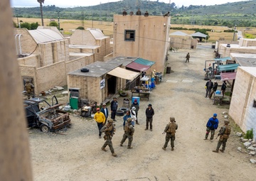 U.S. Marines, Emirati soldiers patrol infantry immersion trainer