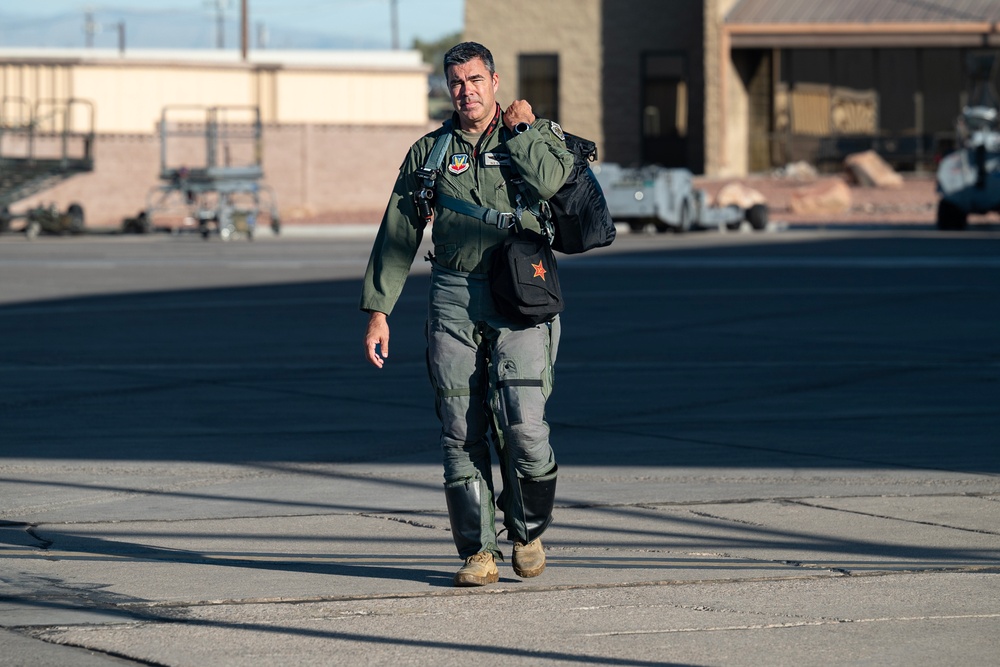 57th Wing's Brig.Gen. Richard Goodman's fini-flight