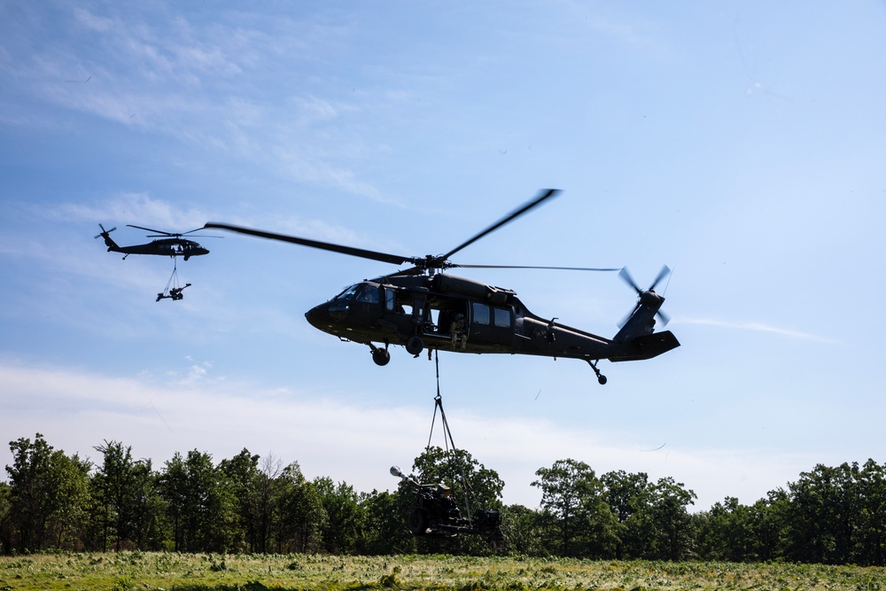 Arkansas National Guard Prepares For Artillery Air Raid
