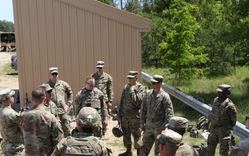 Michigan National Guard Soldiers conduct machine gun qualifications during their annual training.