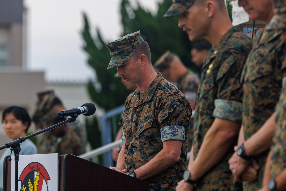 Headquarters and Headquarters Squadron Change of Command Ceremony