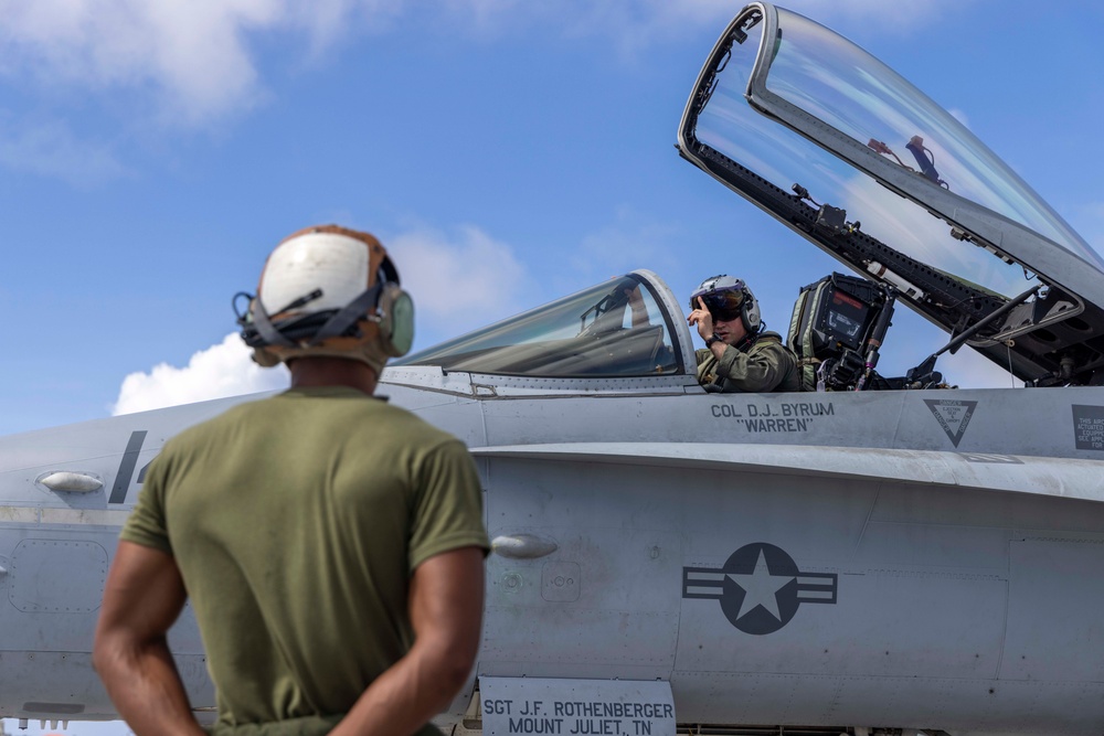 Ready for action: VMFA(AW))-224 showcases skills during Valiant Shield