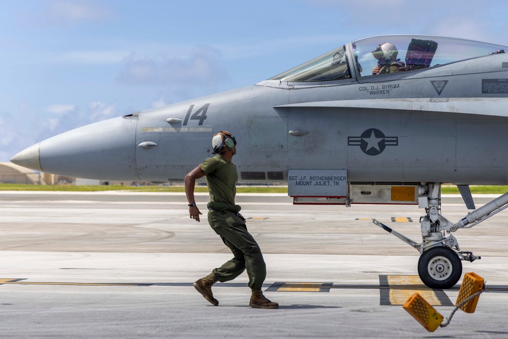 Ready for action: VMFA(AW))-224 showcases skills during Valiant Shield