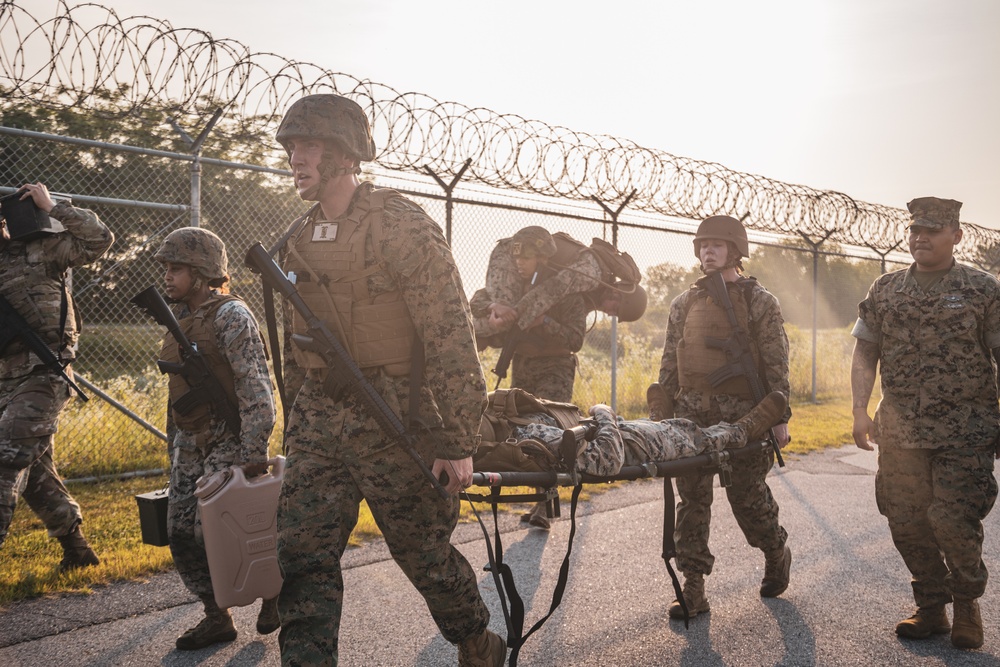 MARFORK Marines and U.S. Army Solider conduct MCMAP Training