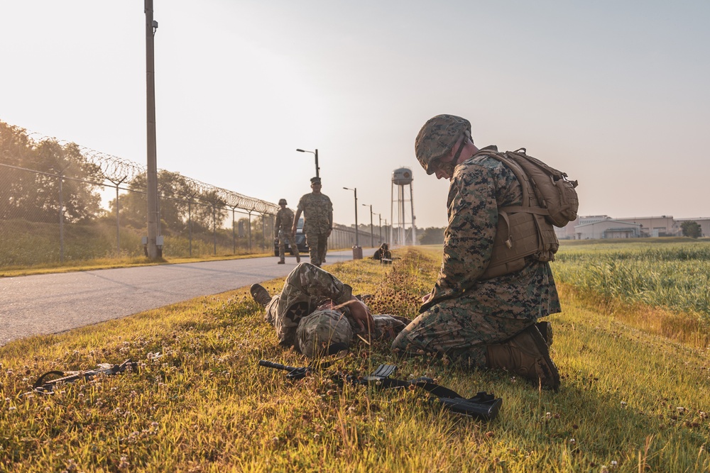 MARFORK Marines and U.S. Army Solider conduct MCMAP Training