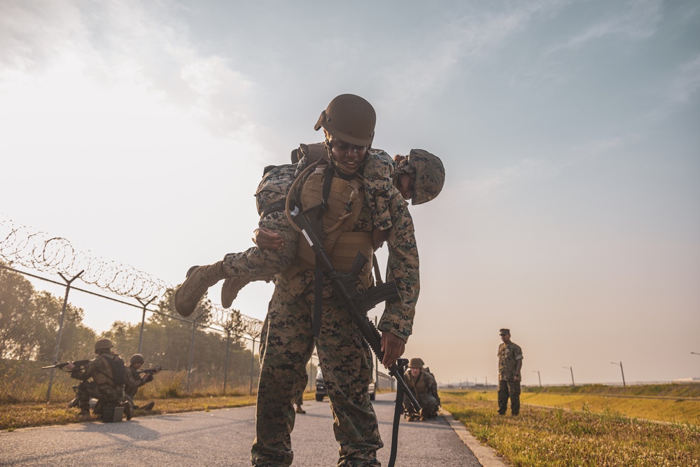 MARFORK Marines and U.S. Army Solider conduct MCMAP Training